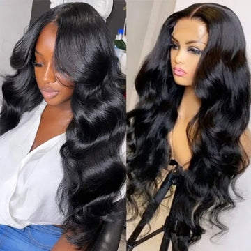 Neo Beauty hair Body Wave HD Invisible Glueless Lace Front Human Hair Wigs 13x4 Natural Color Pre Plucked 250% Density